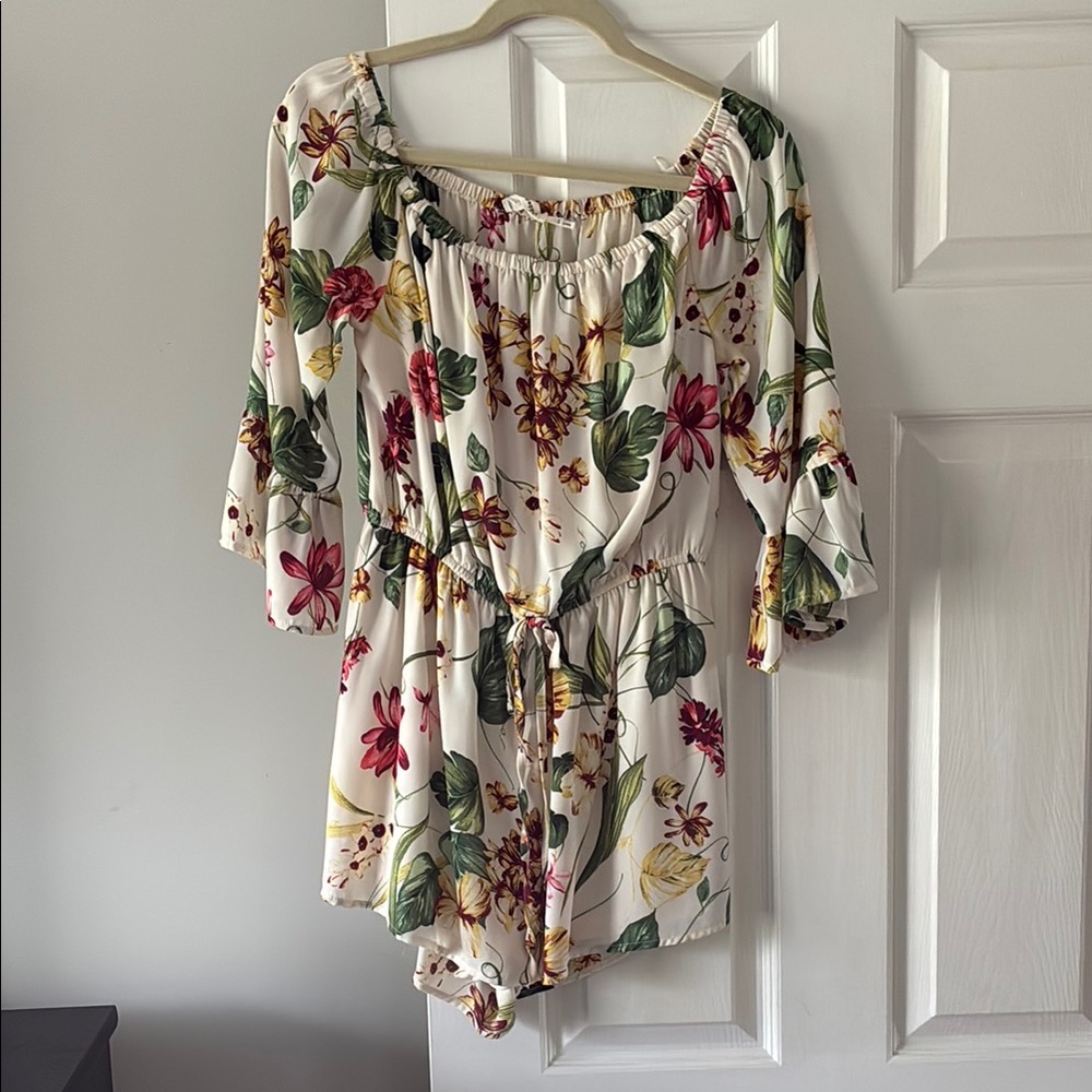 Floral Off-Shoulder Romper
